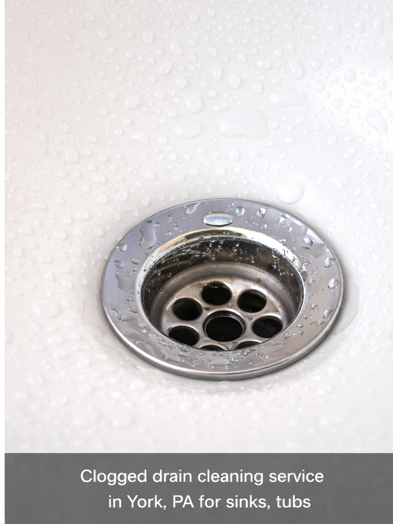 Clogged drain cleaning service in York PA for sinks tubs and toilets